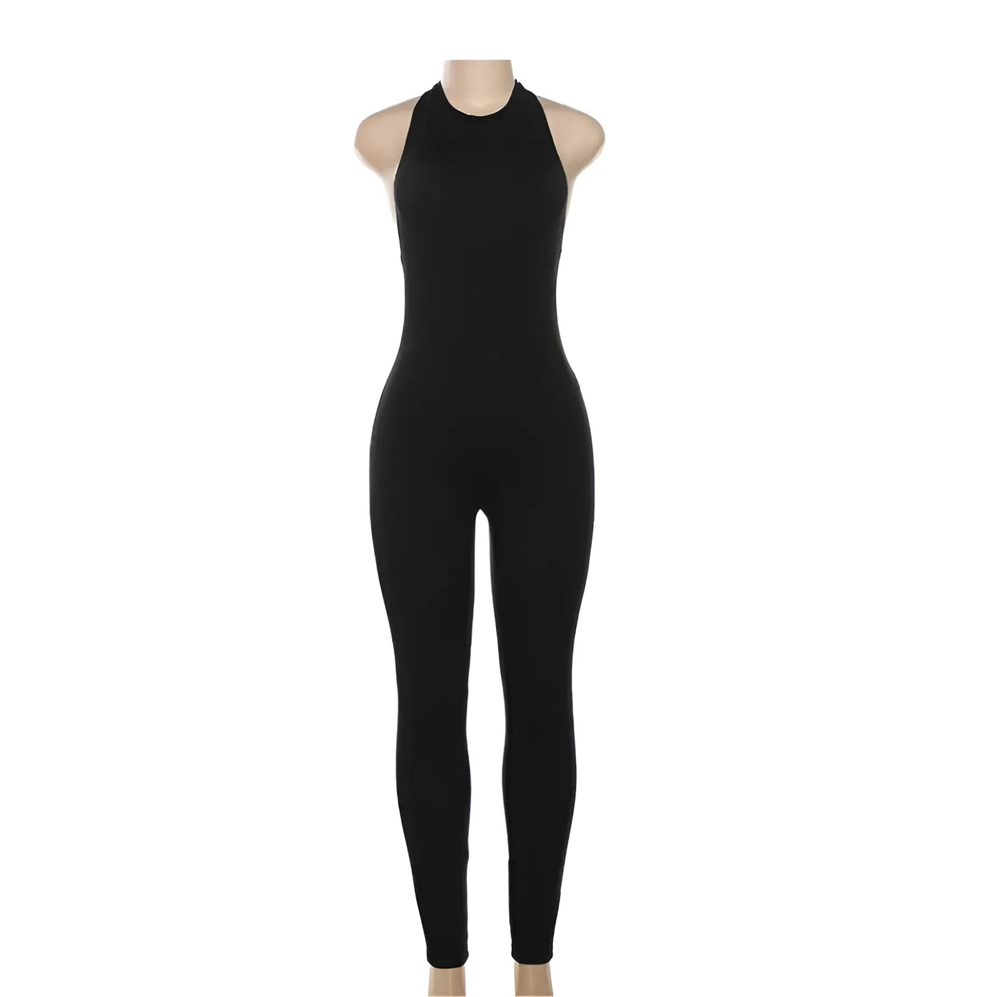 One-Piece Sports Outfit with High Neck