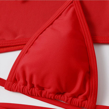 Two-piece swimsuit with long sleeves