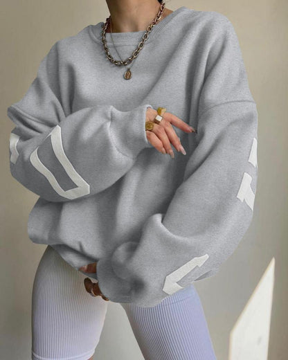 Loose oversized crewneck sweatshirt