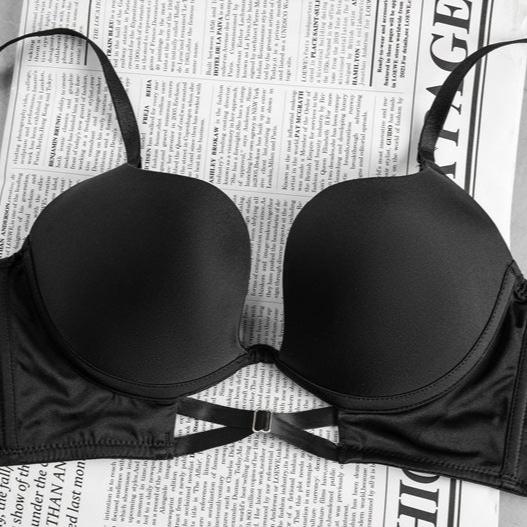 Push-up bra with an open back