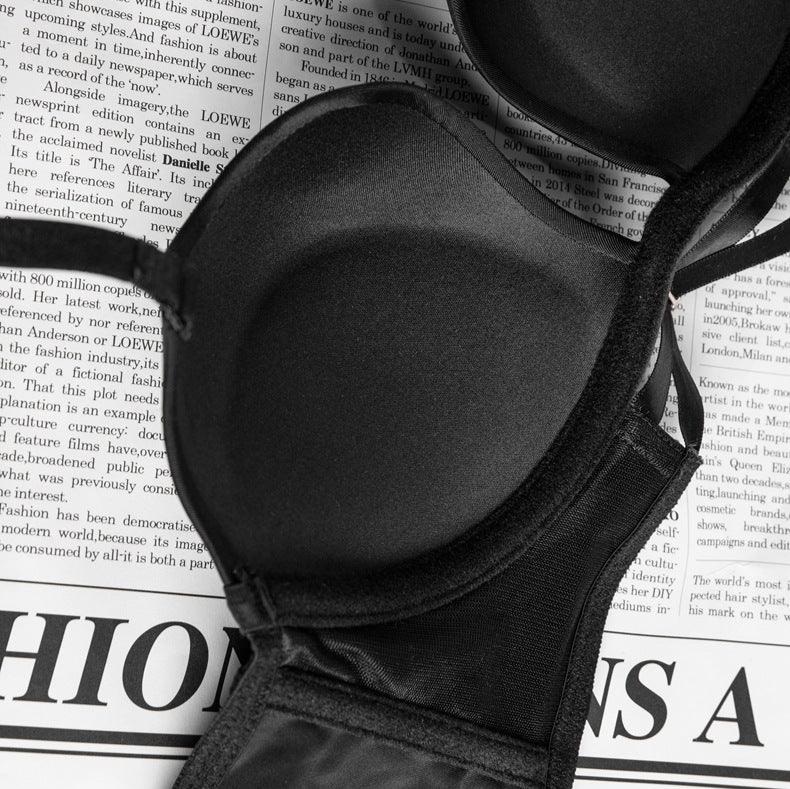 Push-up bra with an open back