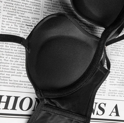 Push-up bra with an open back