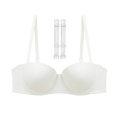 Bra with adjustable and detachable straps