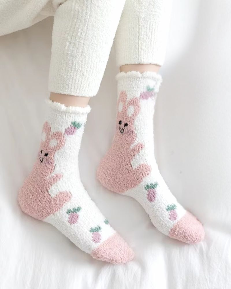 Warm fluffy long socks