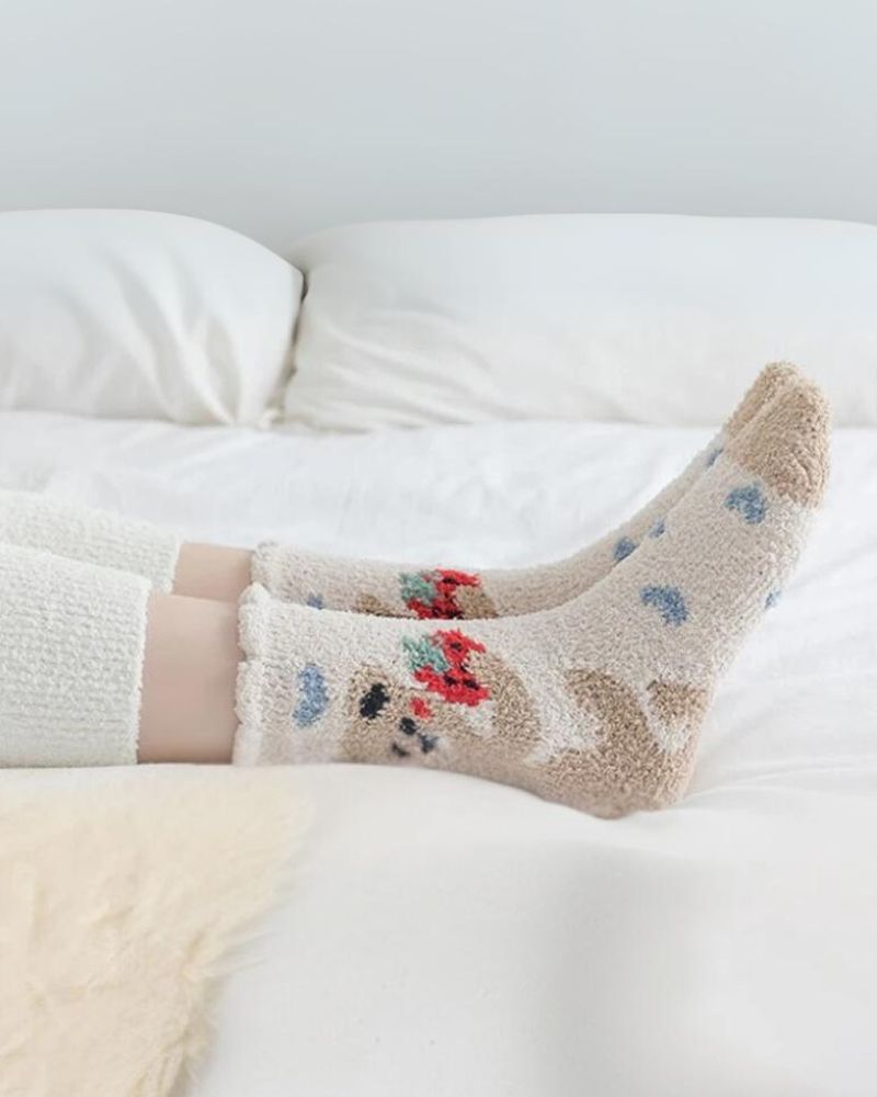 Warm fluffy long socks