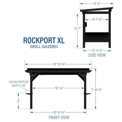 Rockport XL Steel Grill Gazebo