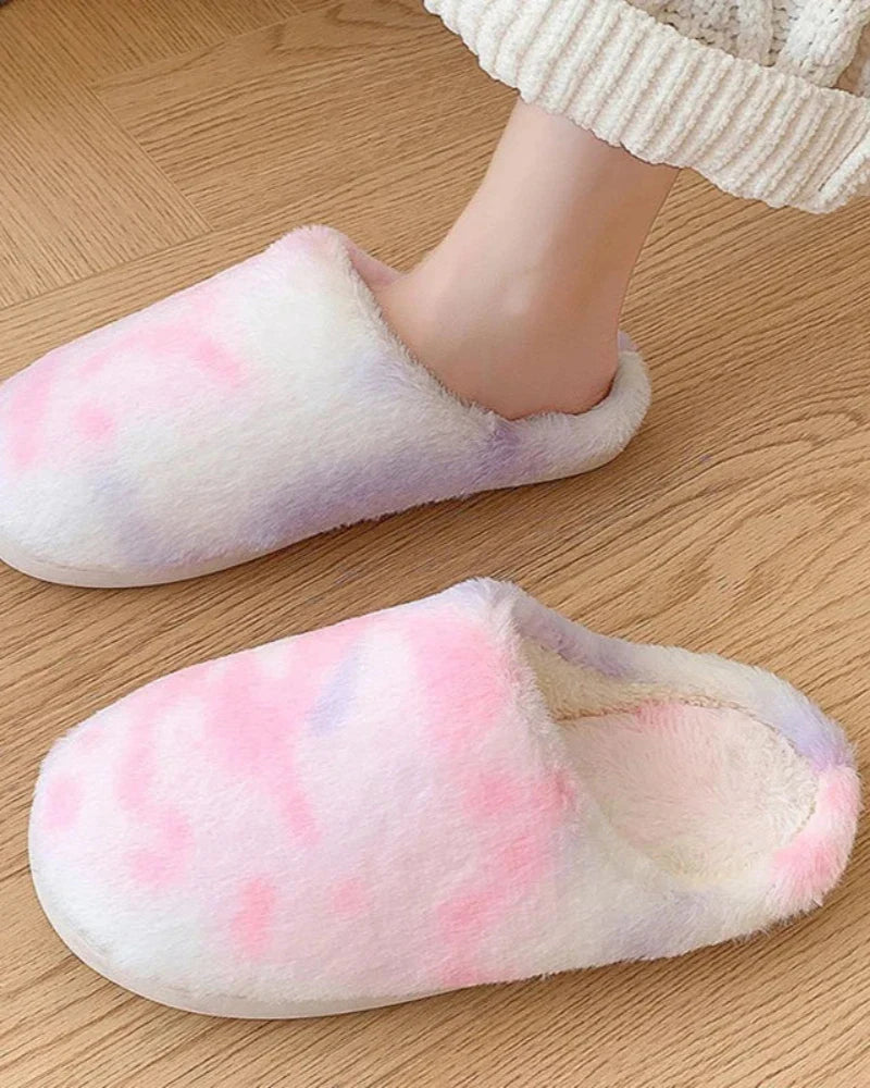 Fluffy Tie Dye Slippers