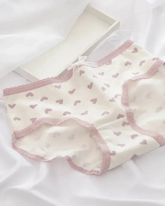 Classic Heart Print Briefs