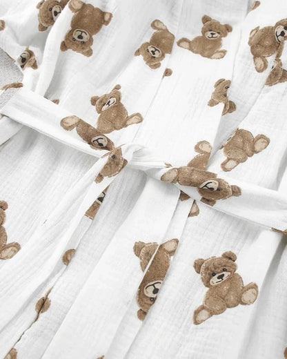 Short loungewear set with bears