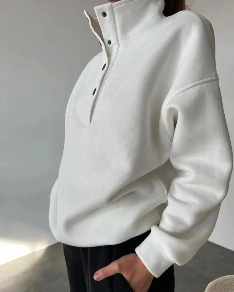 Loose tracksuit set with a zip-up collar