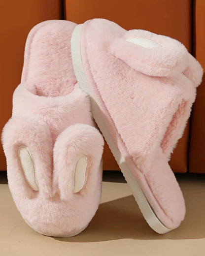 Fluffy Slippers with Ears