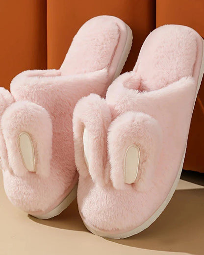 Fluffy Slippers with Ears