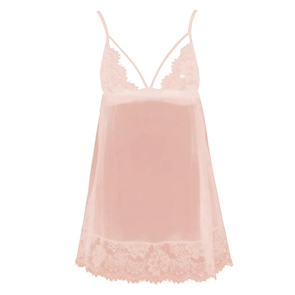 Lace Nightdress with Back Tie Detail