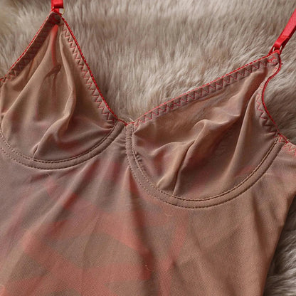 Lace nightdress with adjustable straps
