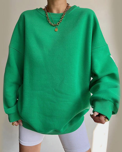 Loose oversized crewneck sweatshirt