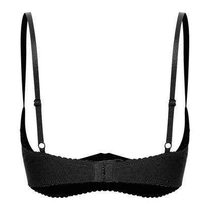 Bra with heavily exposed cups