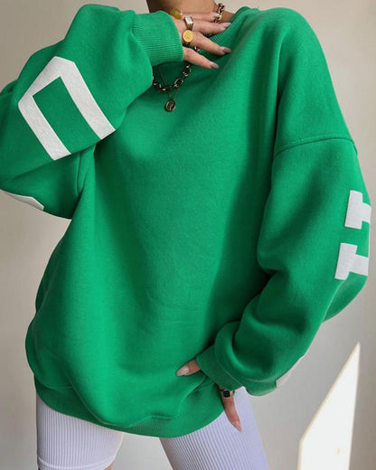 Loose oversized crewneck sweatshirt