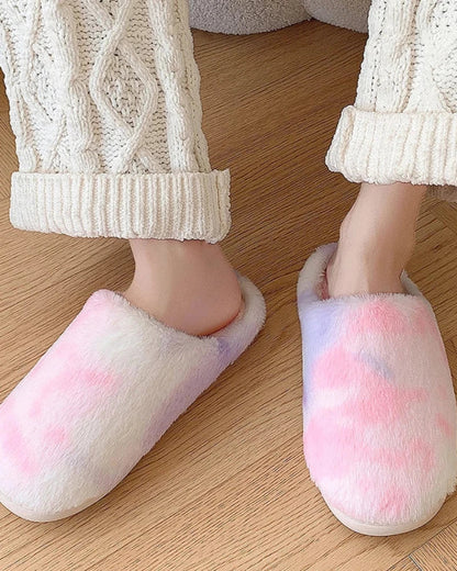 Fluffy Tie Dye Slippers