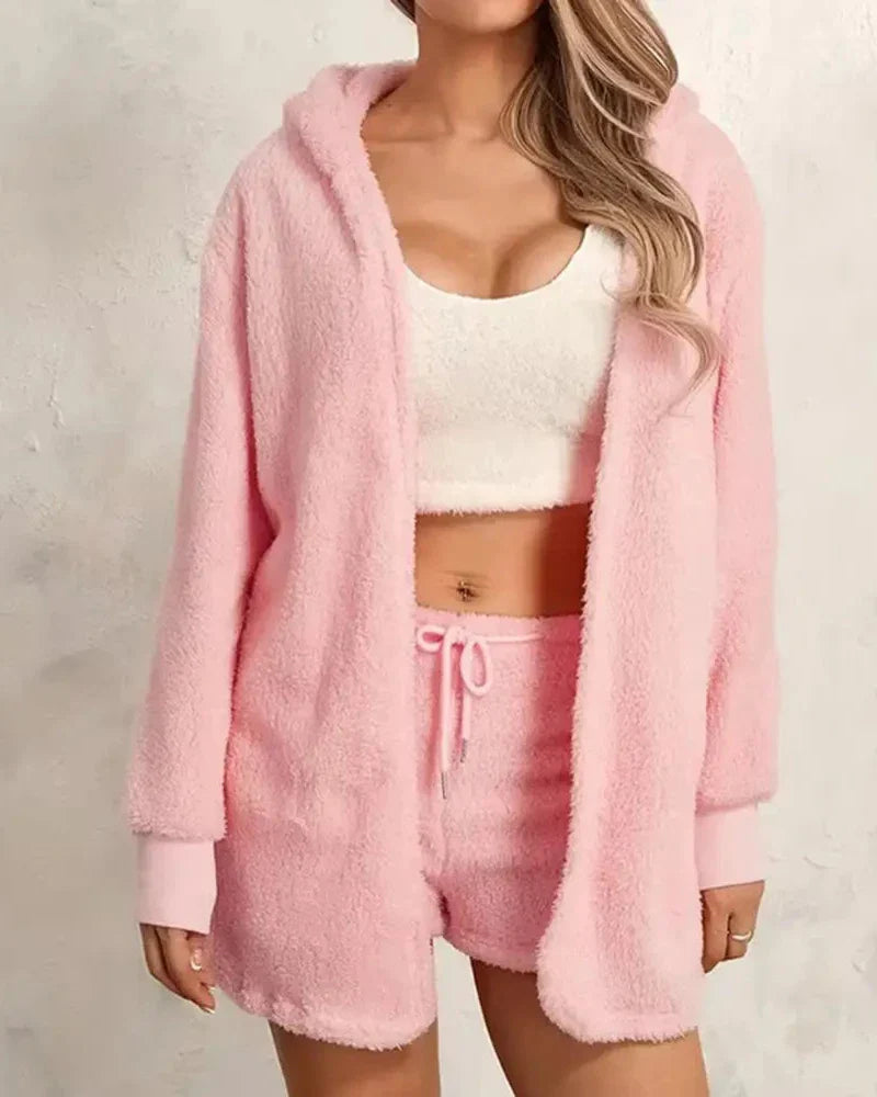 Short Fluffy Loungewear Set