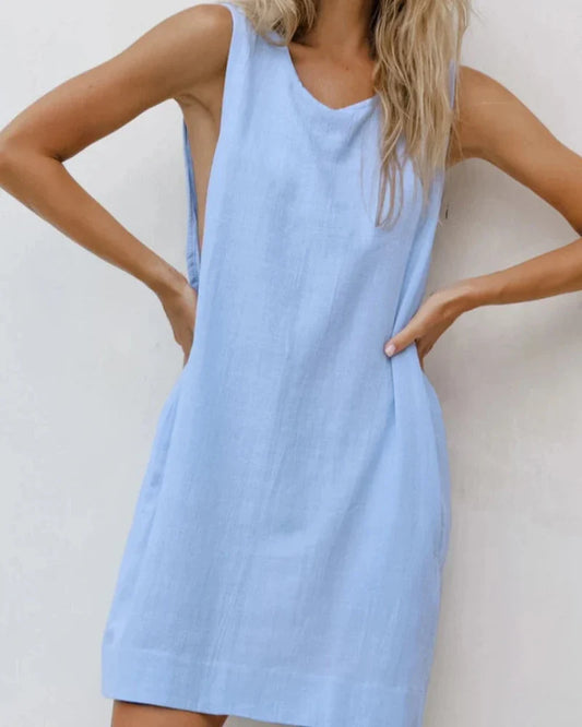 Loose Cotton Nightdress with Straps