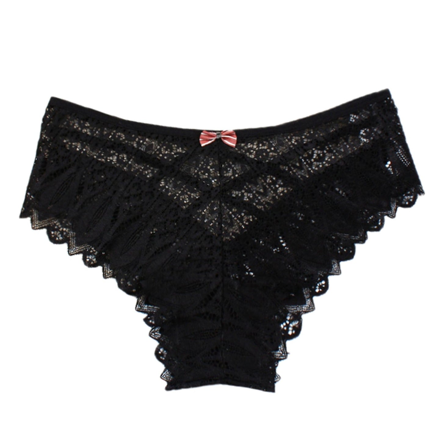 Lace panties with decorative straps