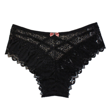 Lace panties with decorative straps