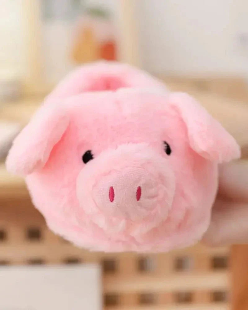 Fluffy Pig Slippers