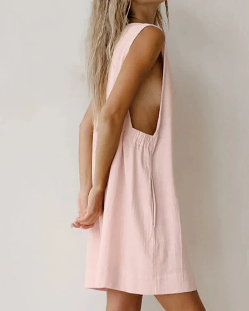 Loose Cotton Nightdress with Straps