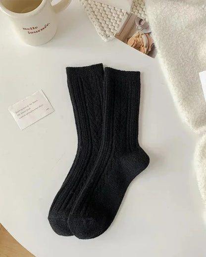 Long warm patterned socks