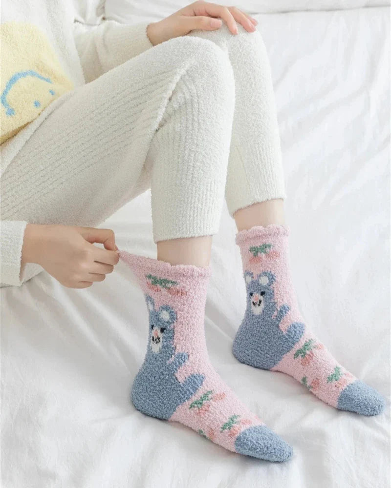 Warm fluffy long socks