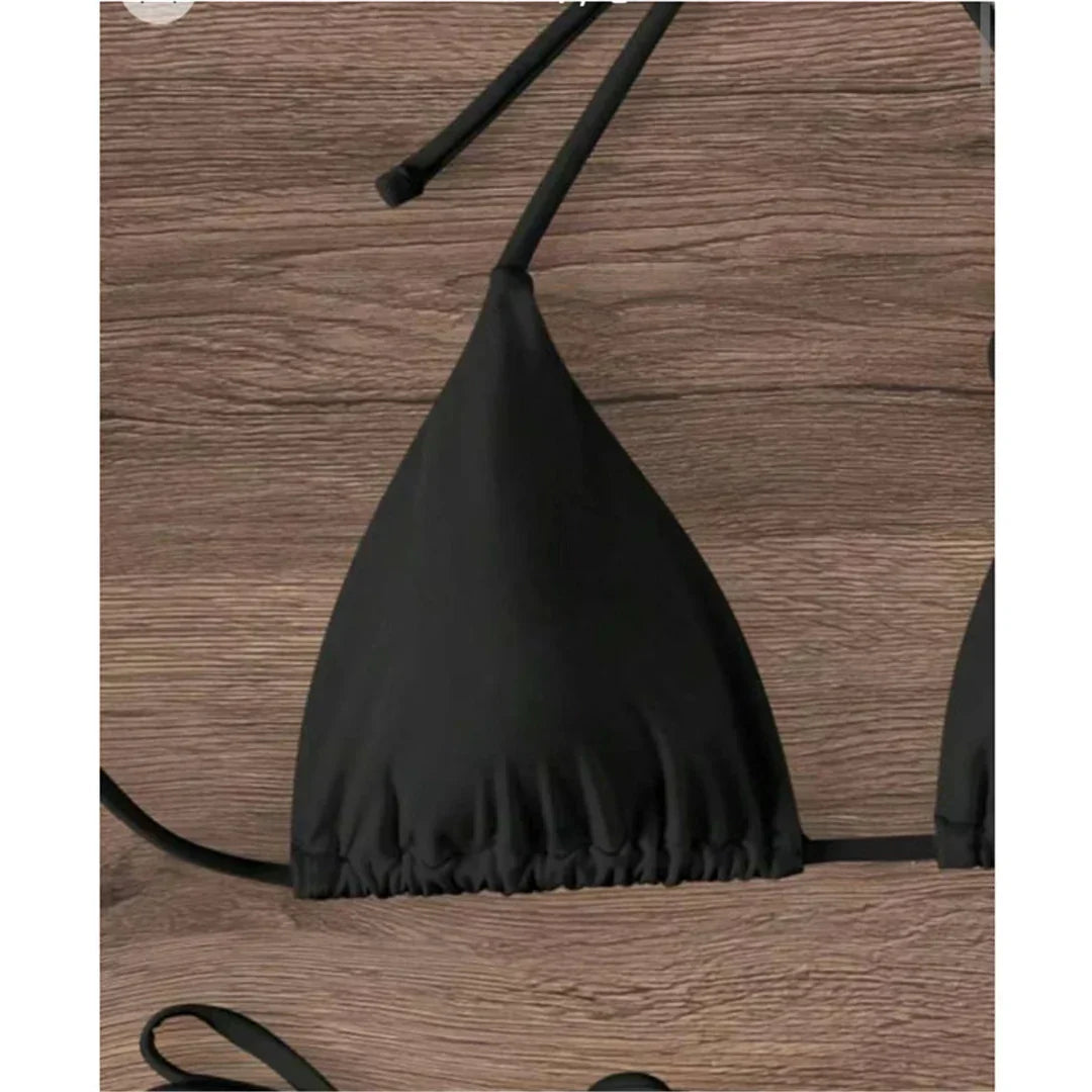Two-piece swimsuit with a tie-up bikini