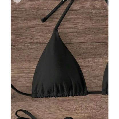 Two-piece swimsuit with a tie-up bikini
