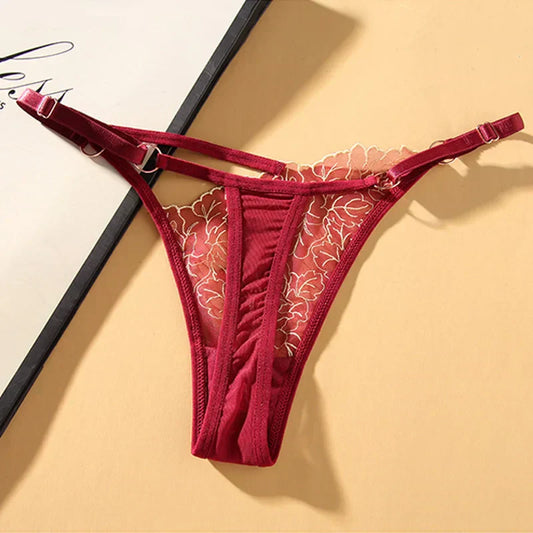 Mesh thong panties
