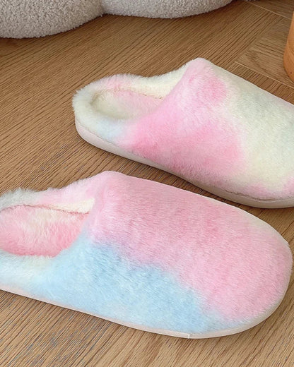 Fluffy Tie Dye Slippers