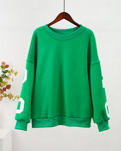 Loose oversized crewneck sweatshirt