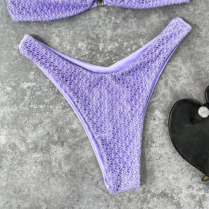 Two-piece strapless swimsuit