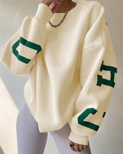 Loose oversized crewneck sweatshirt