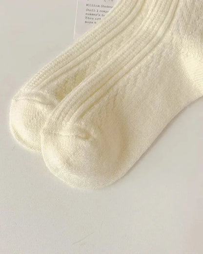 Long warm patterned socks