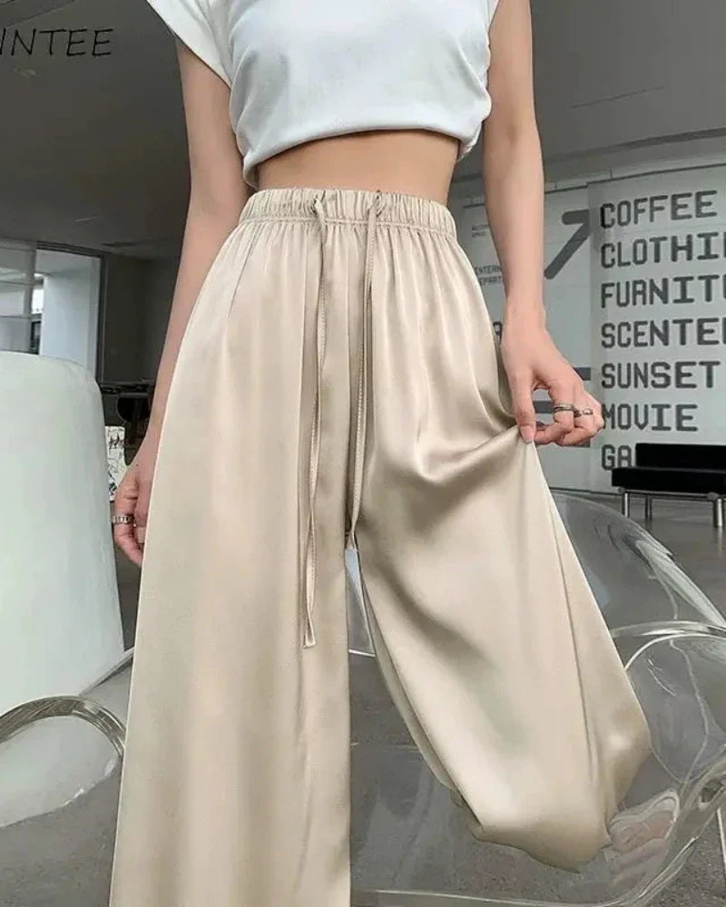 Loose Long Corduroy Trousers with Wide Legs