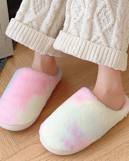 Fluffy Tie Dye Slippers