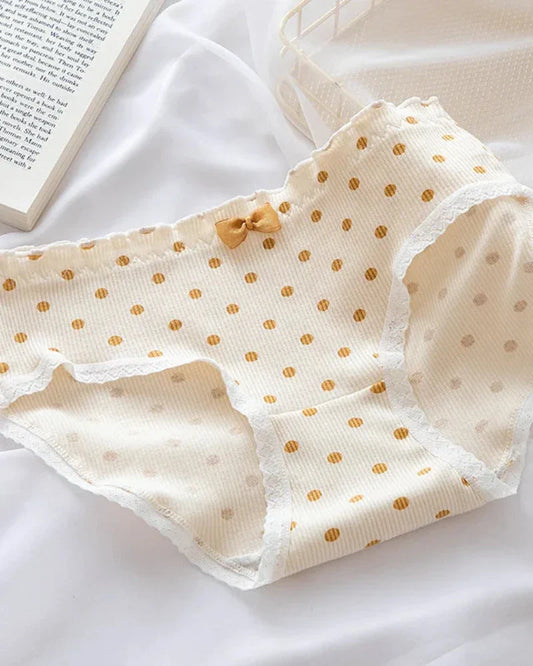 Ribbed Briefs with Decorative Bow