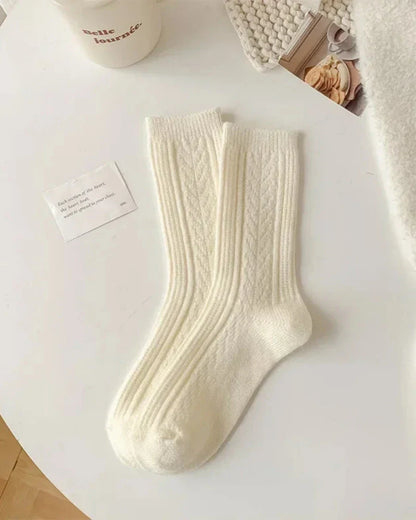 Long warm patterned socks