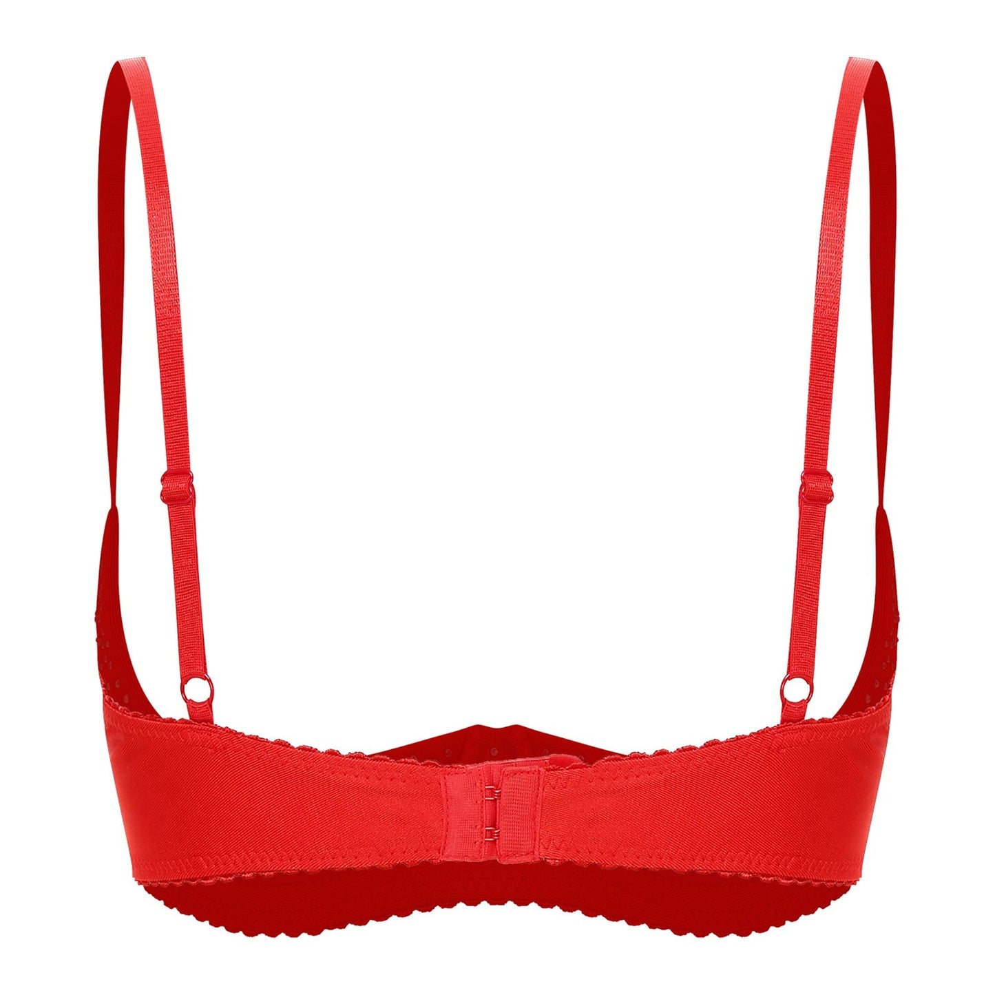 Bra with heavily exposed cups