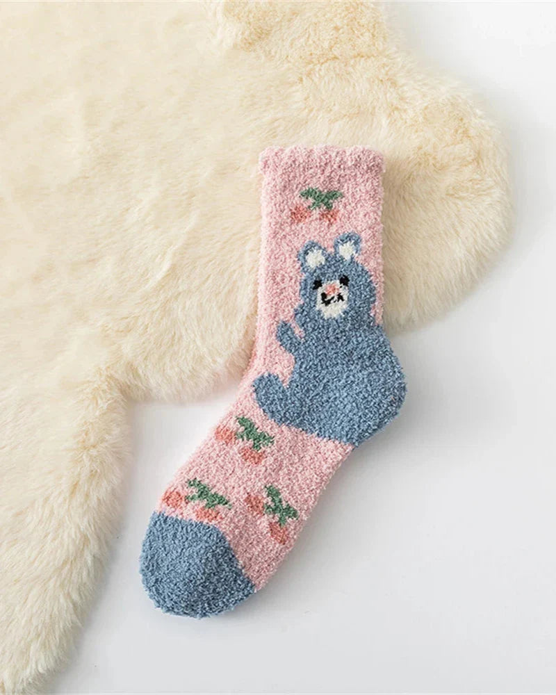 Warm fluffy long socks