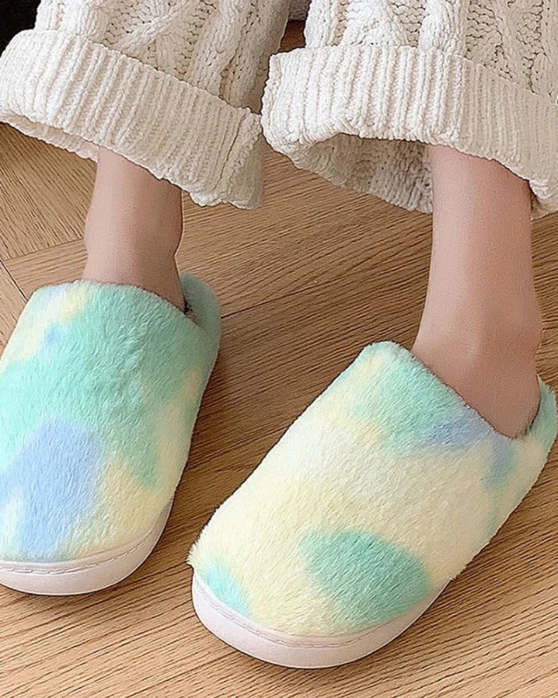 Fluffy Tie Dye Slippers