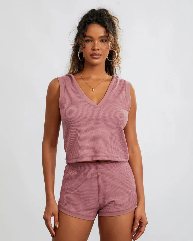 Short Hooded Loungewear Set