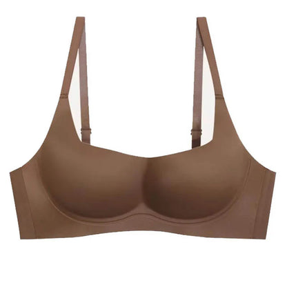 Seamless push-up bra with adjustable straps