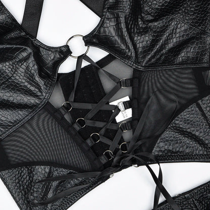 Lingerie set with a decorative skirt