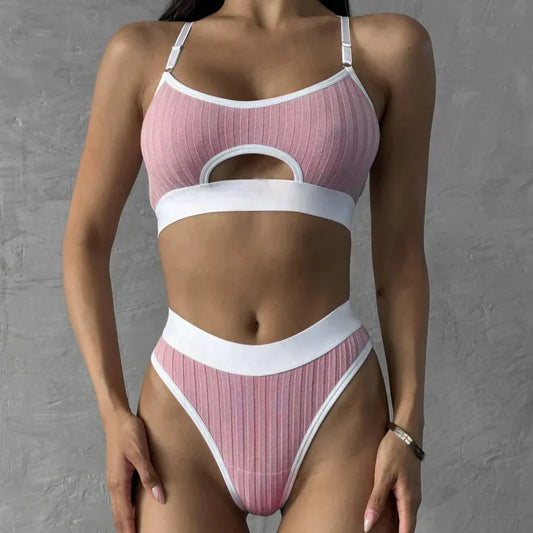 A complete set of sports underwear with adjustable straps.