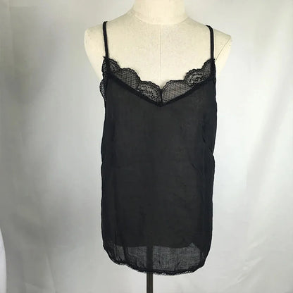 Backless Sling Sleeveless Blouse French Lace Camisole
